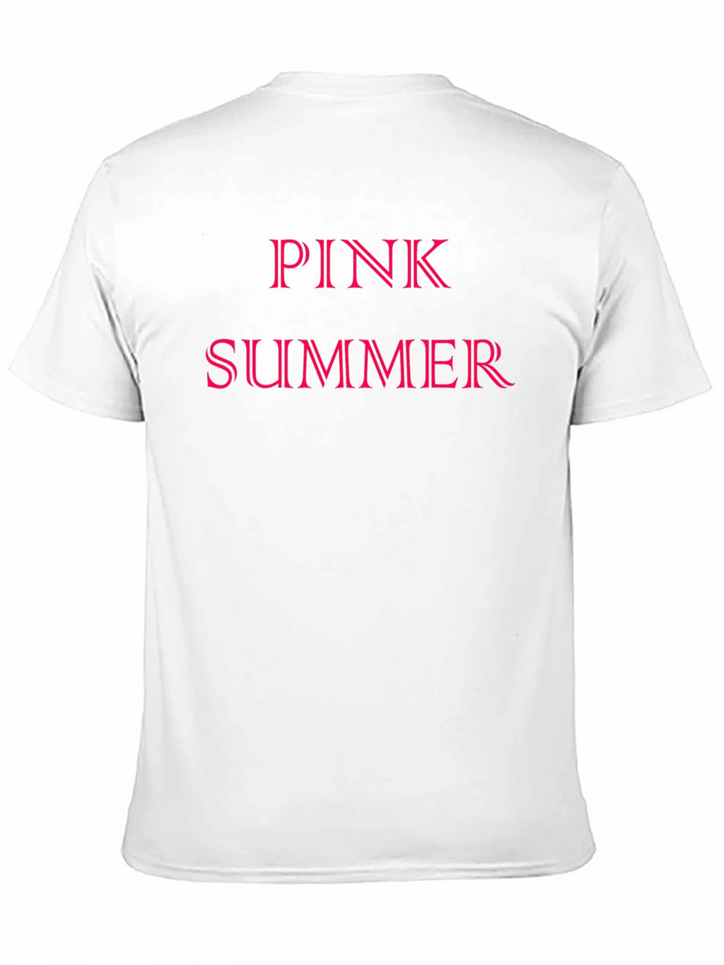 Pink Summer Graphic Tee - Black Cotton T-Shirt