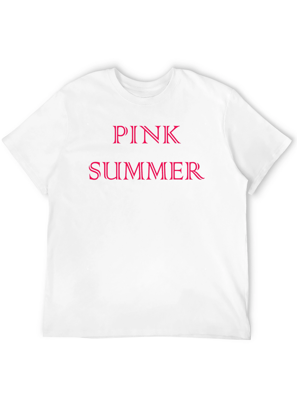 Pink Summer Graphic Tee - Black Cotton T-Shirt