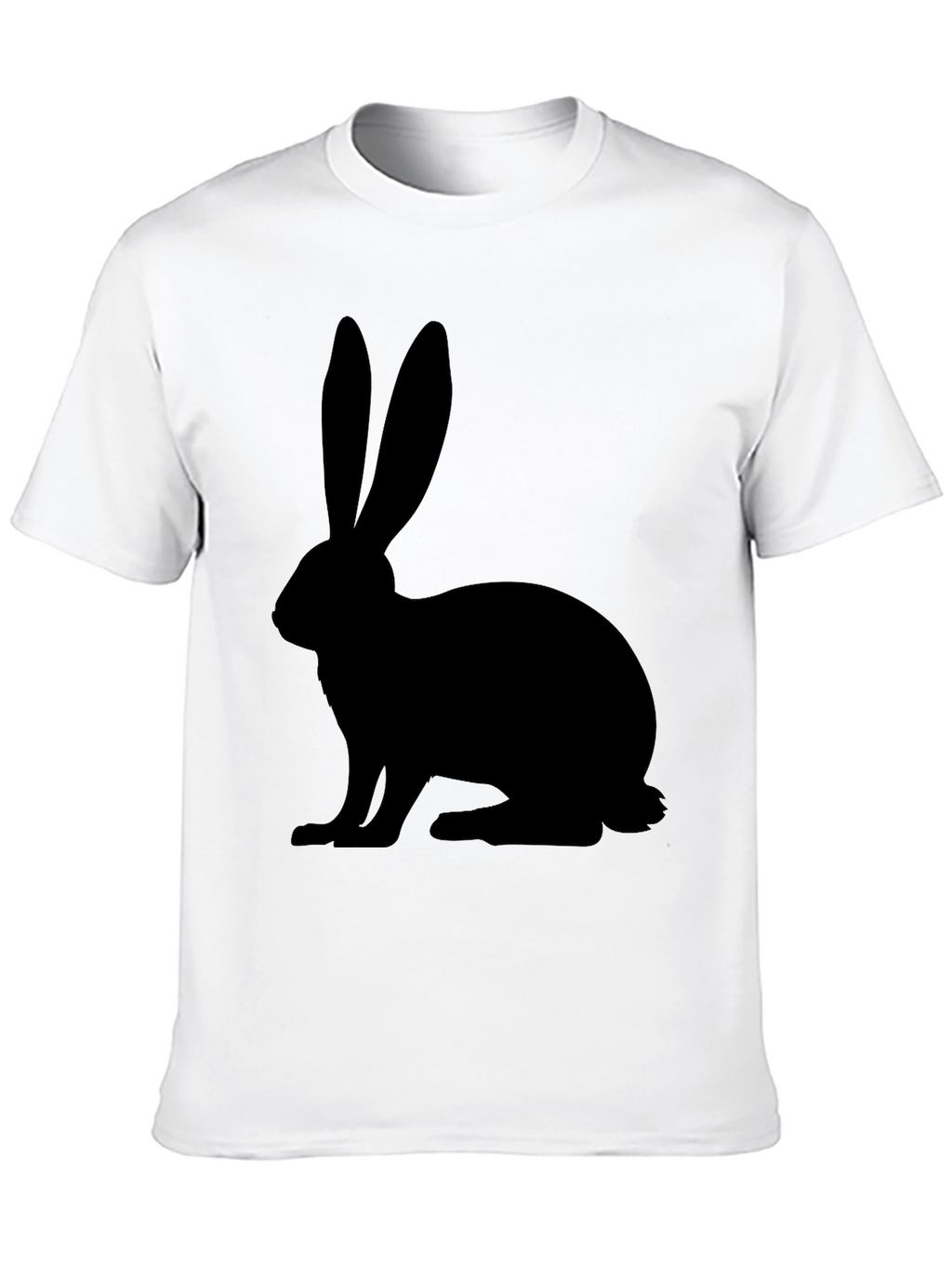 Rabbit Silhouette Black T-Shirt