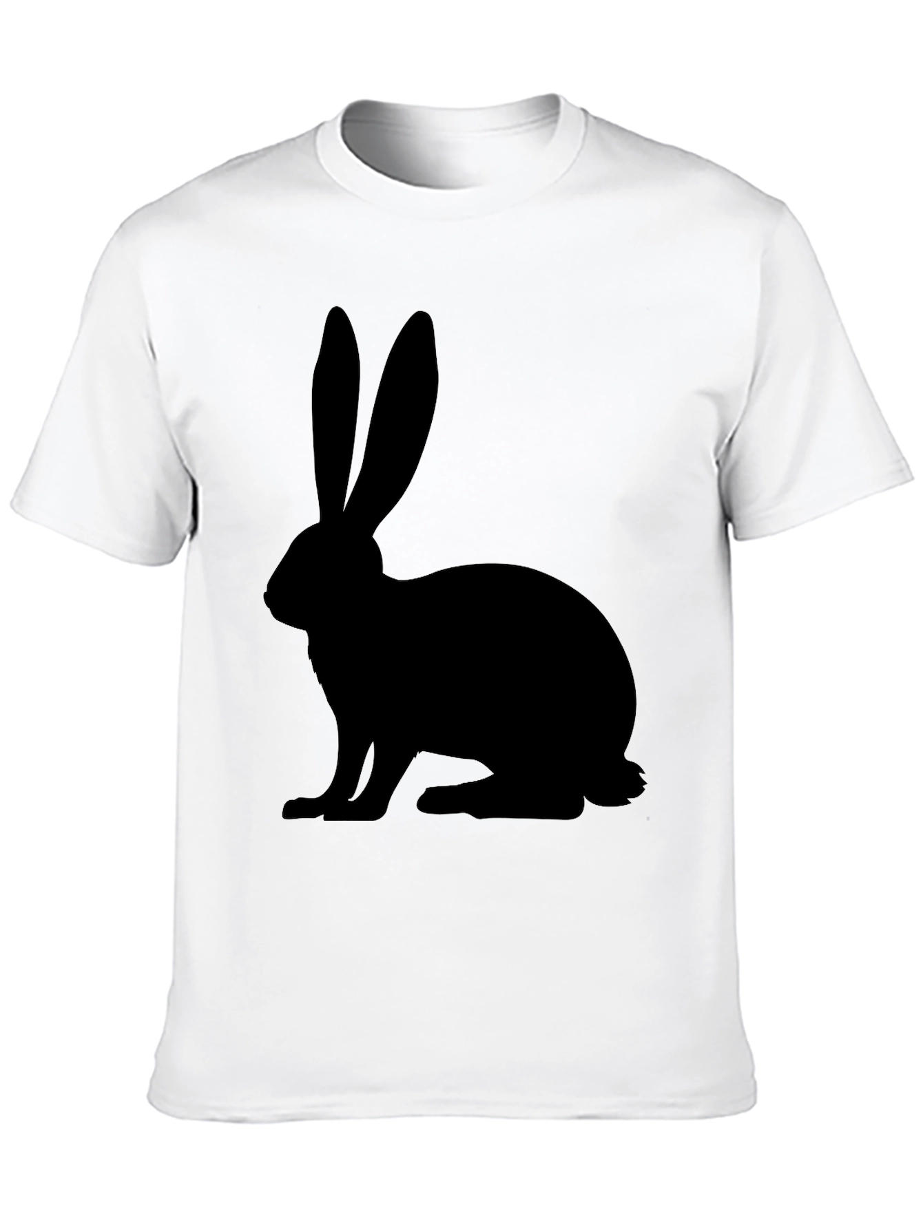 Rabbit Silhouette Black T-Shirt