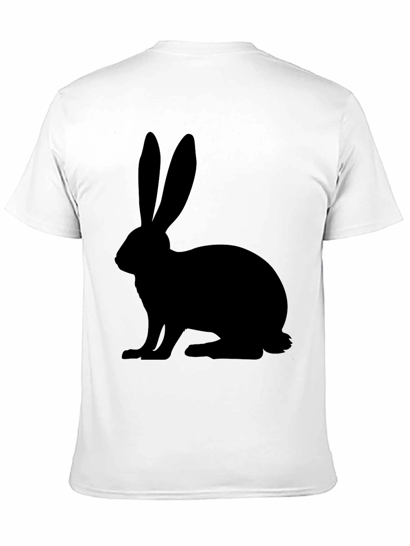 Rabbit Silhouette Black T-Shirt