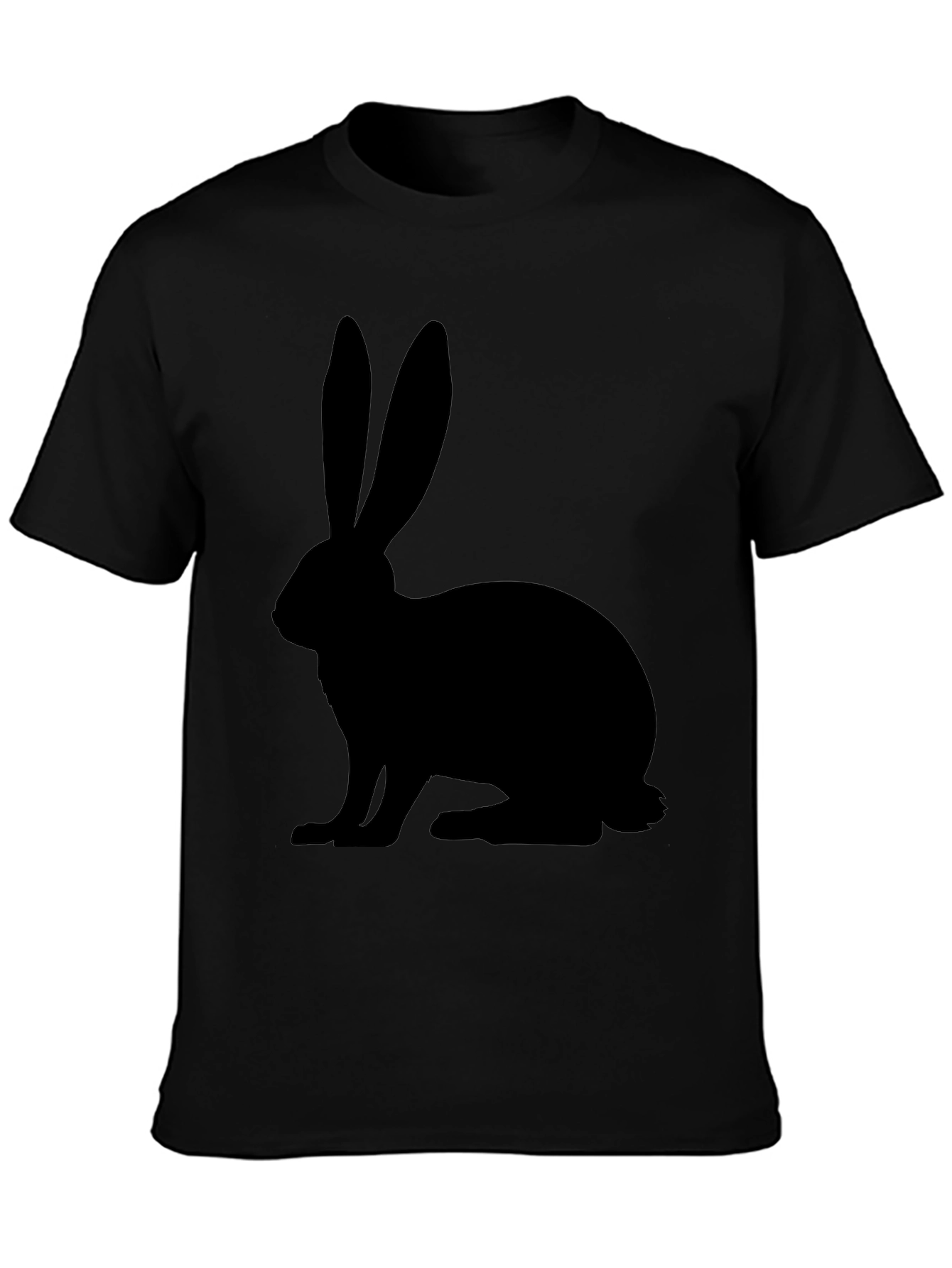 Rabbit Silhouette Black T-Shirt