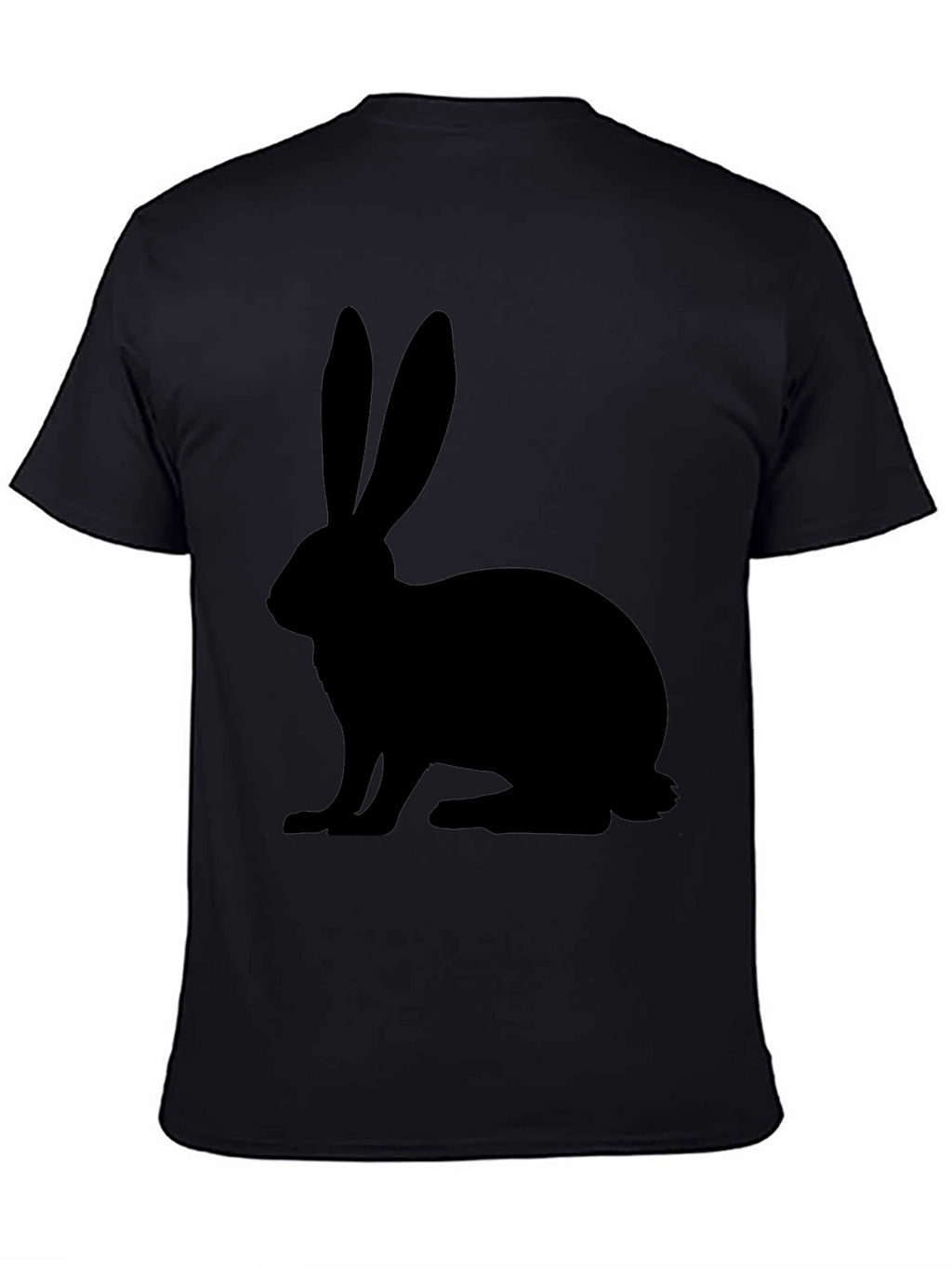 Rabbit Silhouette Black T-Shirt