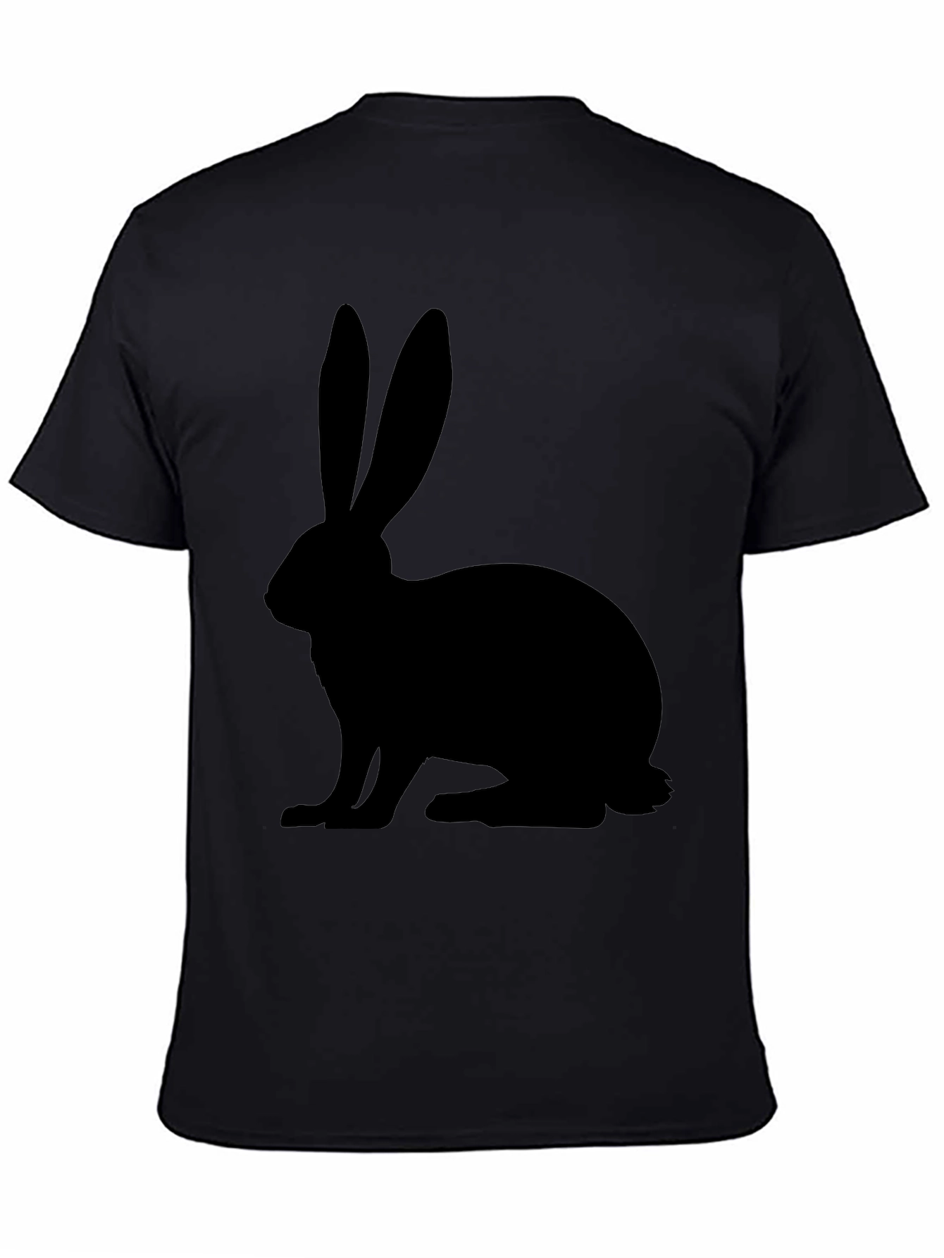 Rabbit Silhouette Black T-Shirt