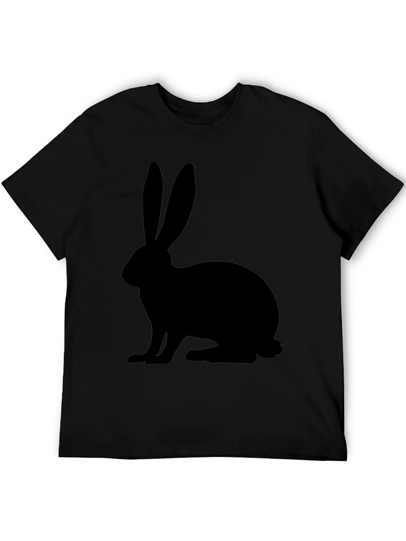 Rabbit Silhouette Black T-Shirt