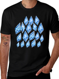Mens Black T-Shirt with Diamond Pattern