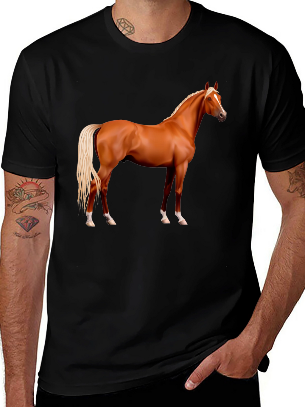 Horse Graphic T-Shirt - Stylish Equestrian Tee