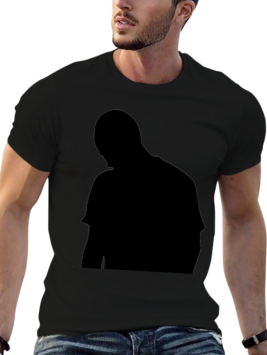 Mens Black Crew Neck Short Sleeve T-Shirt