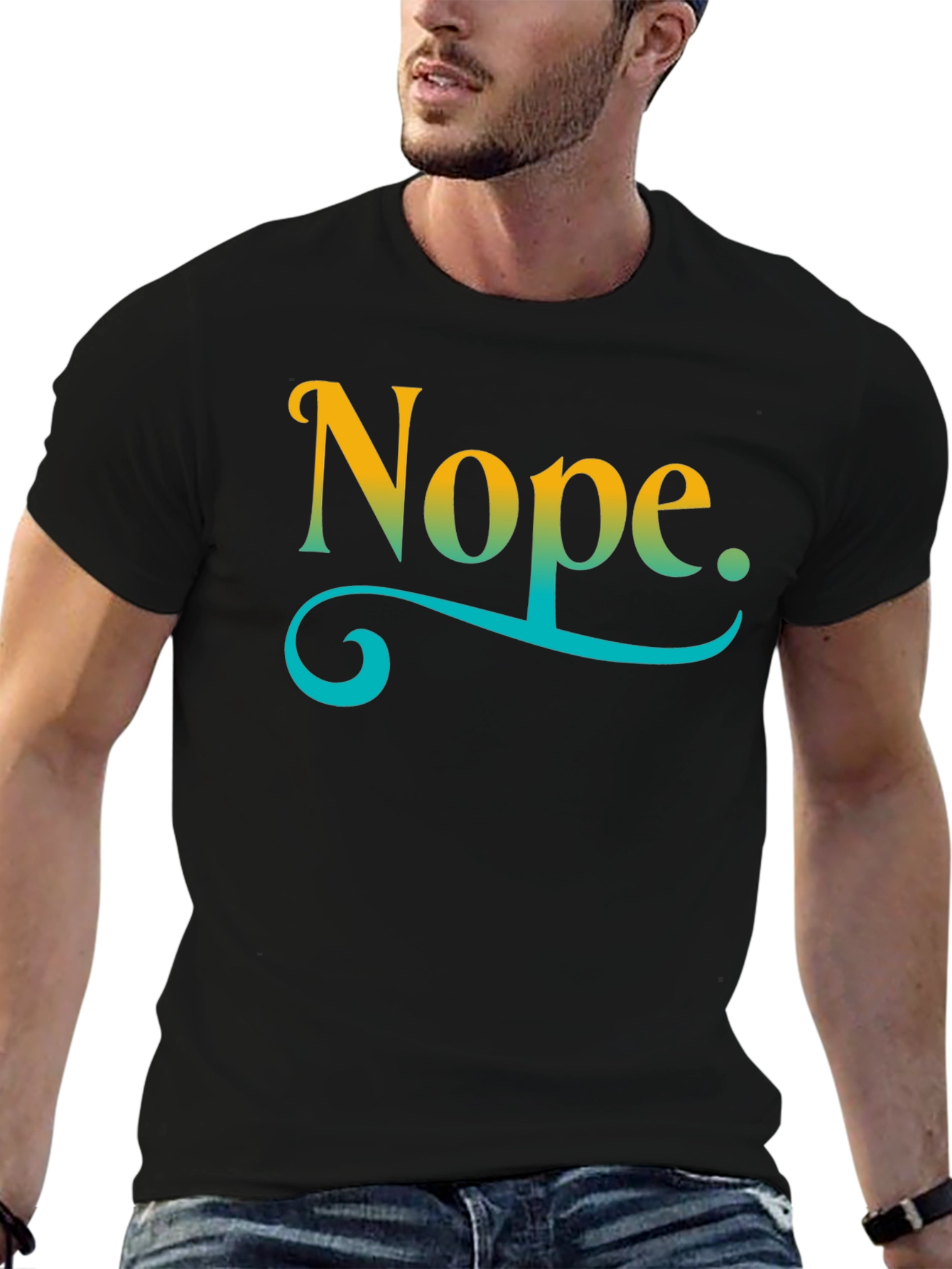 Nope Graphic T-Shirt - Relaxed Fit Casual Style