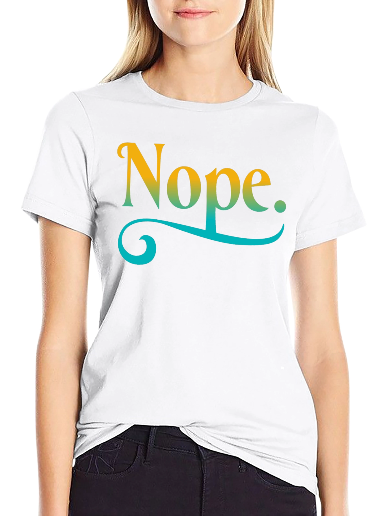 Nope Graphic T-Shirt - Relaxed Fit Casual Style