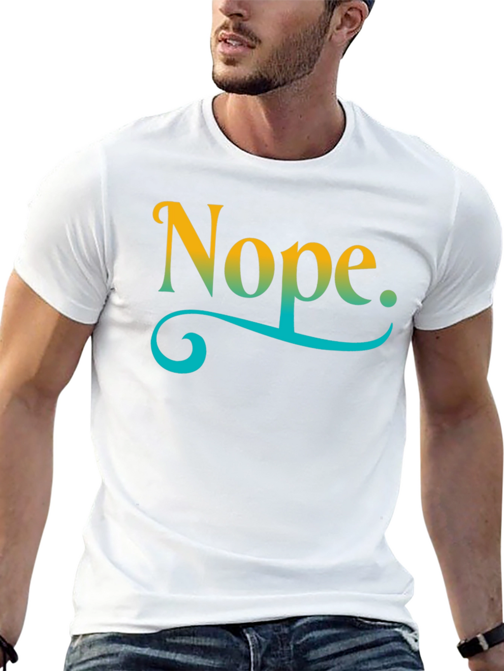 Nope Graphic T-Shirt - Relaxed Fit Casual Style