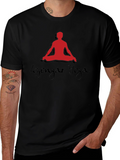 Iyengar Yoga Meditation Pose Black T-Shirt