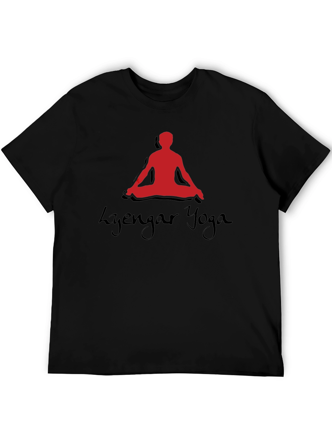 Iyengar Yoga Meditation Pose Black T-Shirt