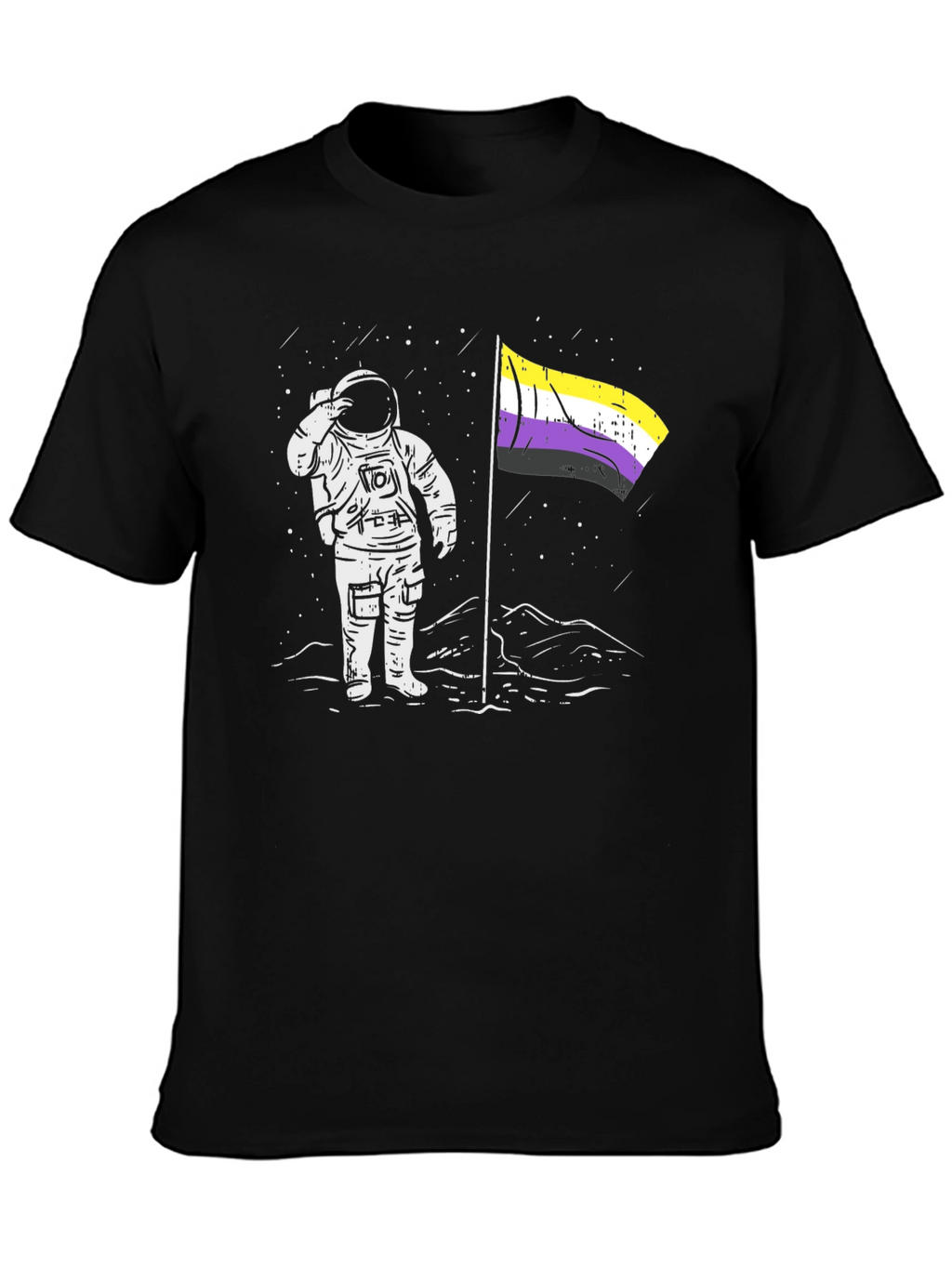 Astronaut Nonbinary Pride Flag T-Shirt