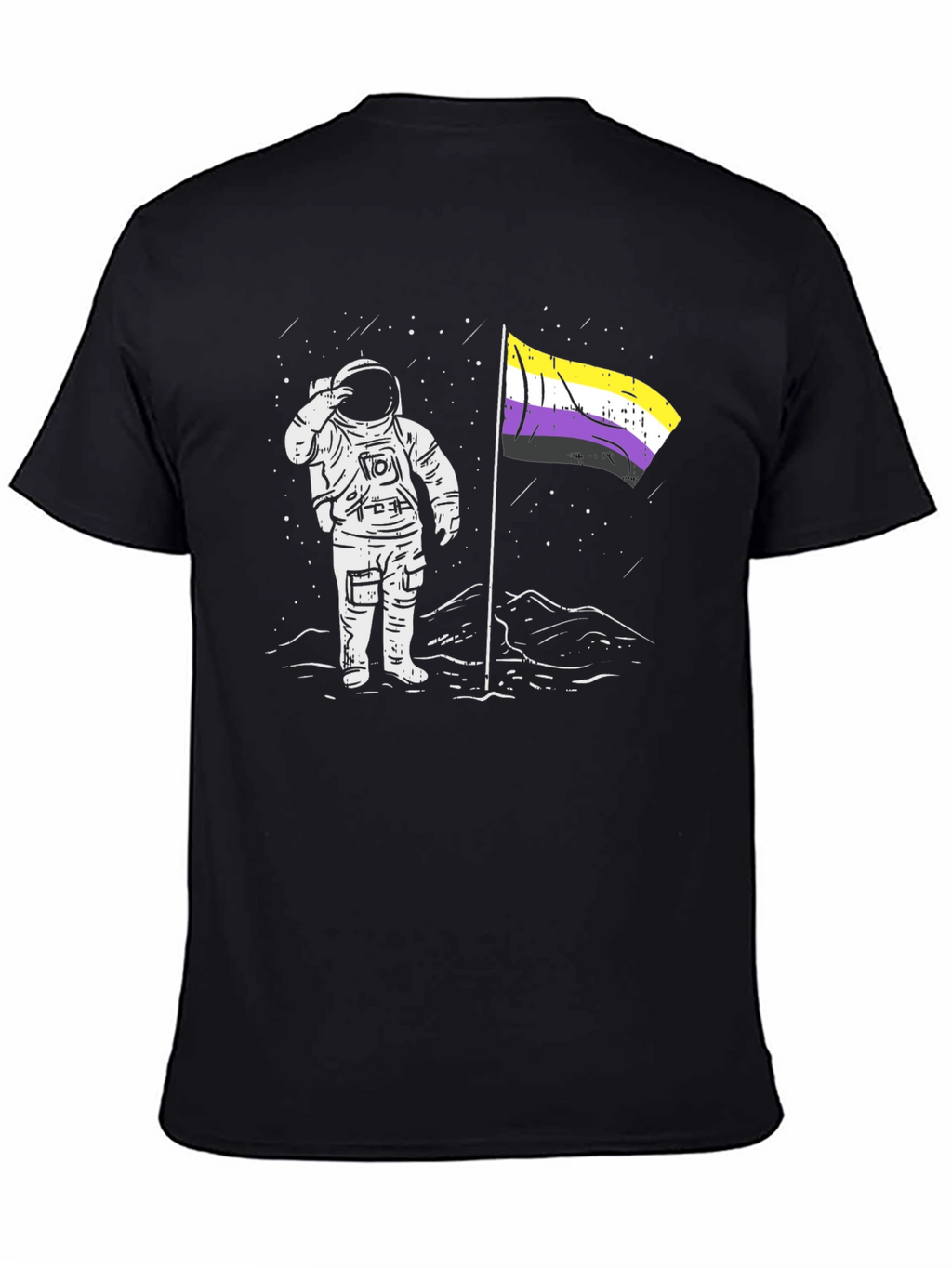 Astronaut Nonbinary Pride Flag T-Shirt