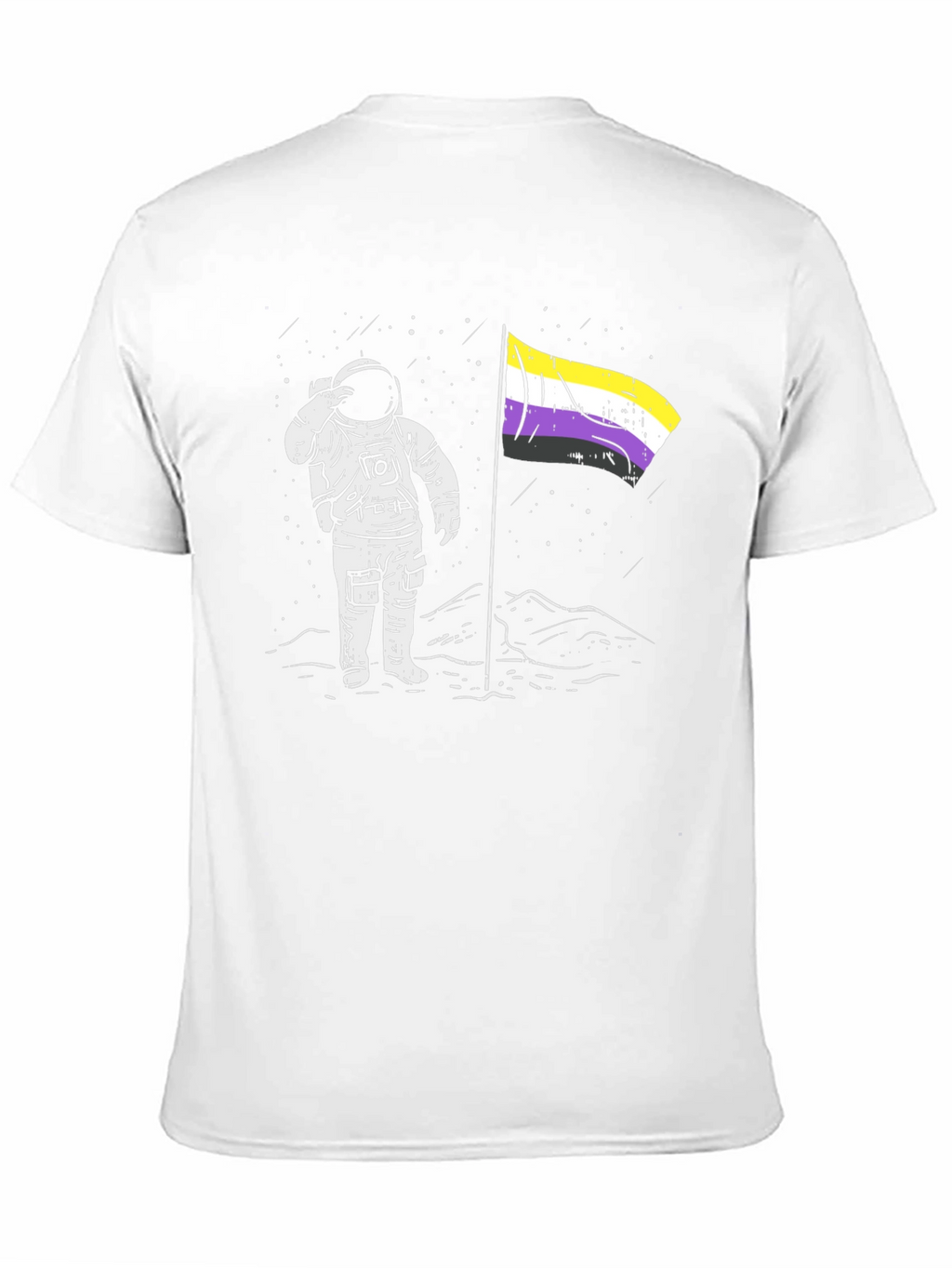 Astronaut Nonbinary Pride Flag T-Shirt