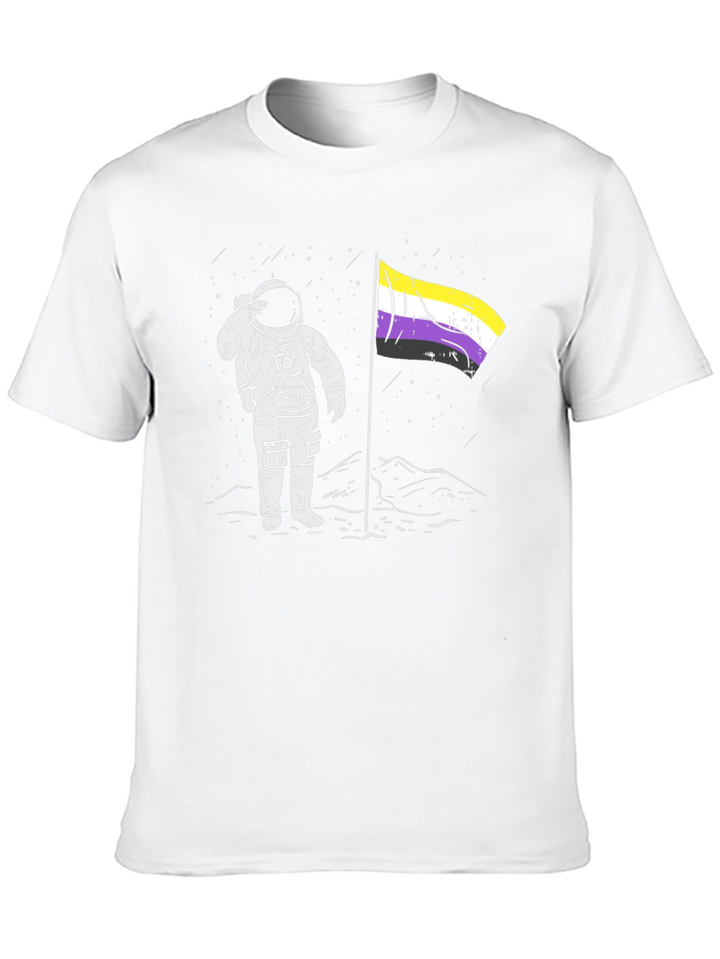 Astronaut Nonbinary Pride Flag T-Shirt