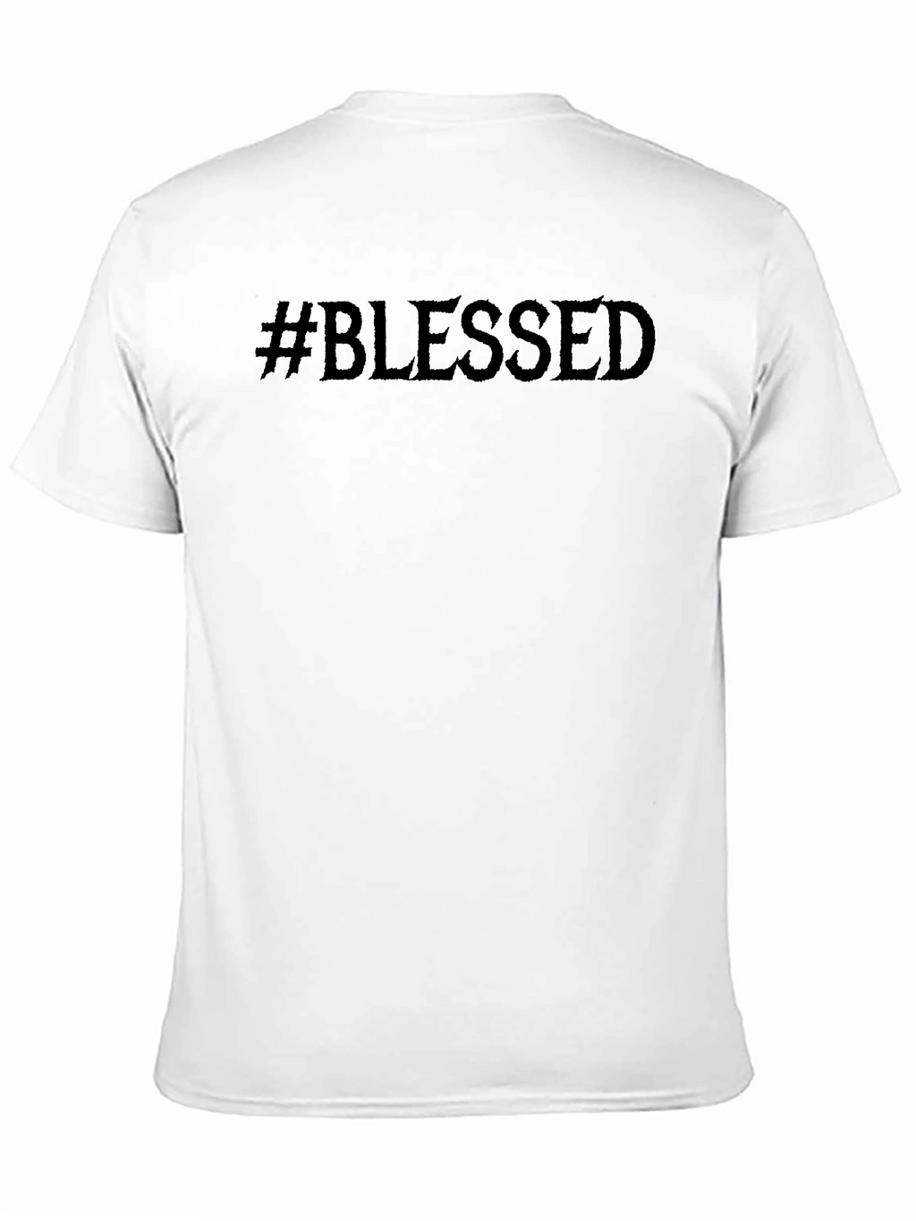 #Blessed Graphic Print Black T-Shirt