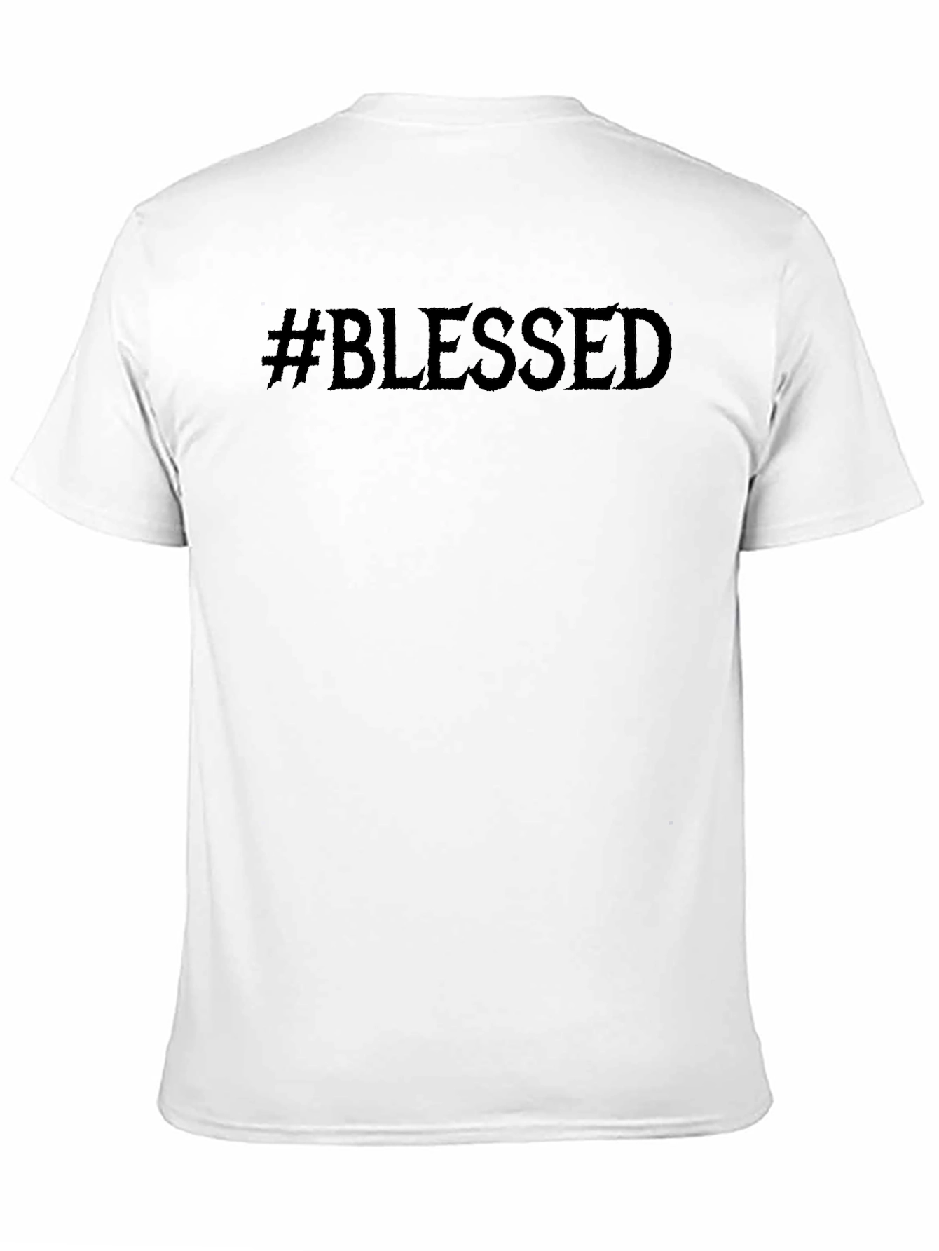#Blessed Graphic Print Black T-Shirt