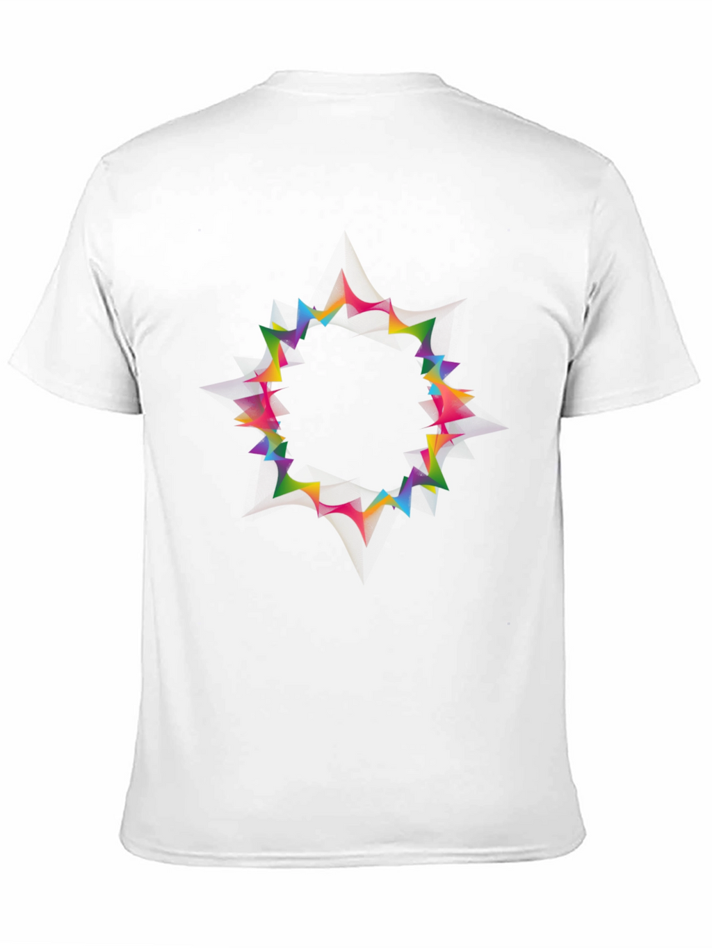 Vibrant Geometric Circle Black T-Shirt