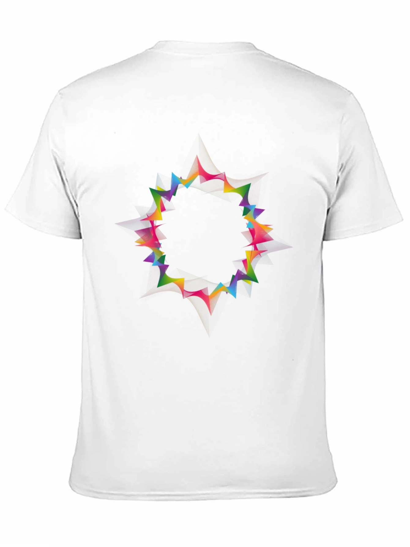 Vibrant Geometric Circle Black T-Shirt