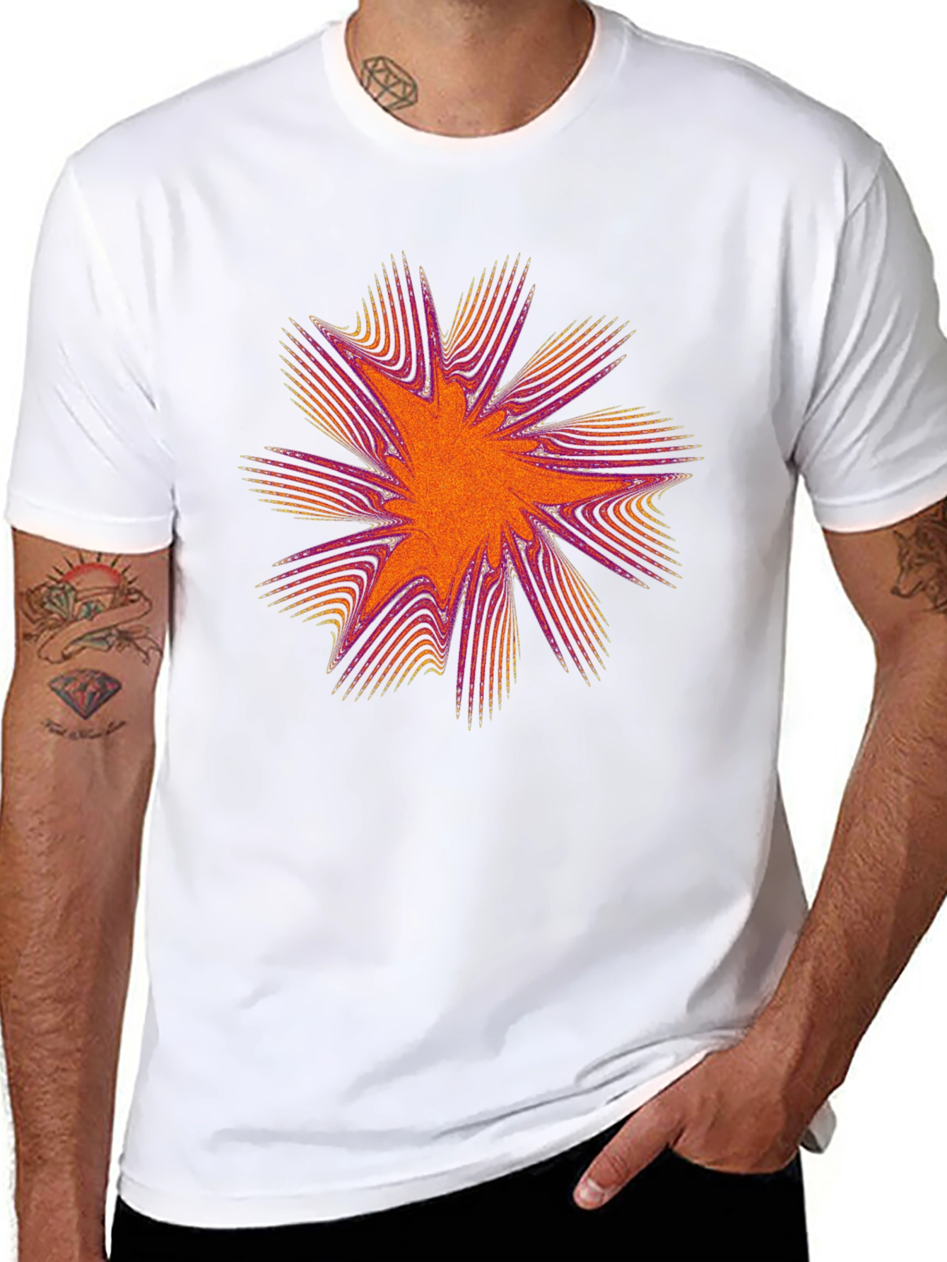 Abstract Burst Graphic Tee - Soft Cotton Comfort
