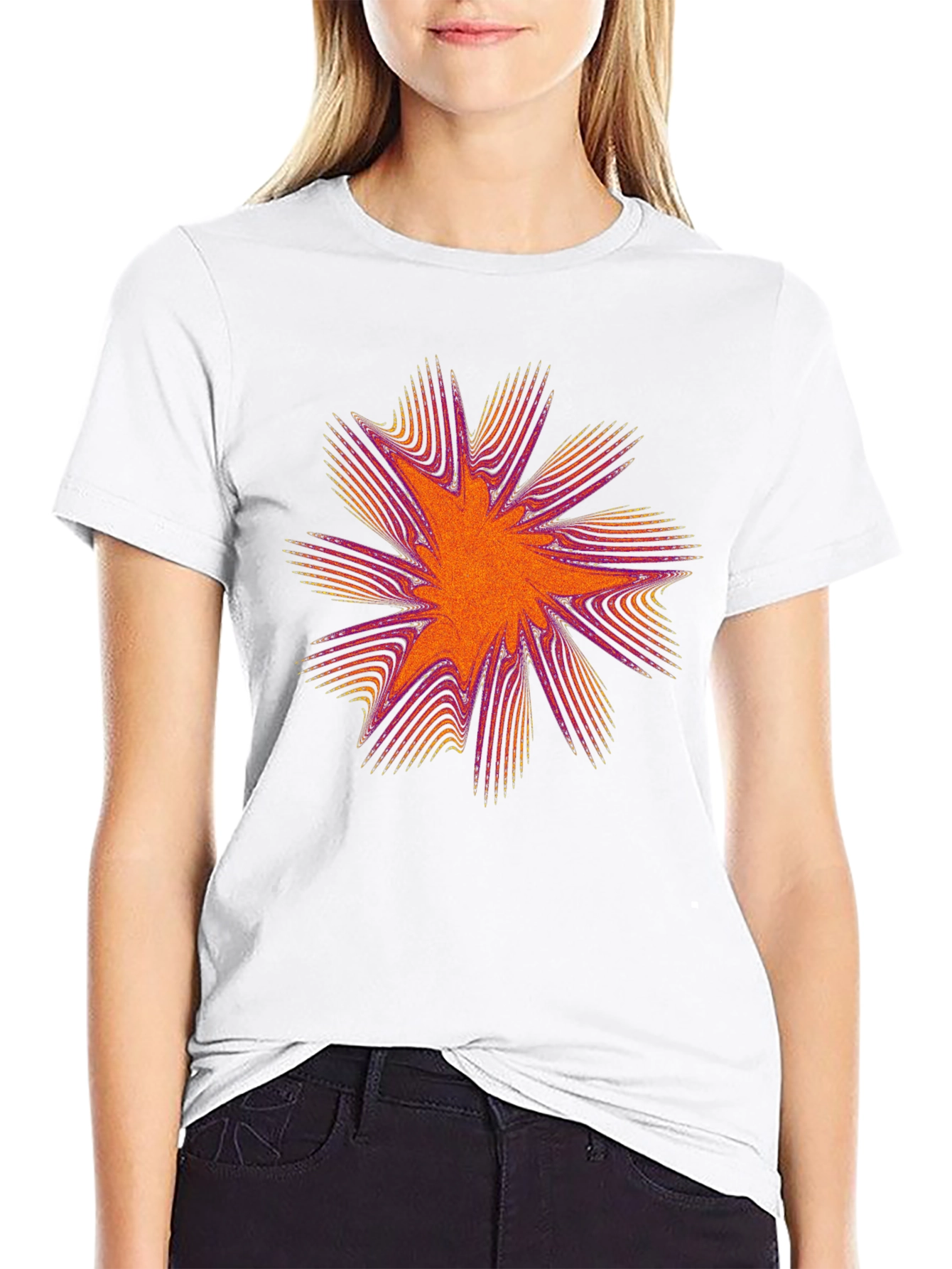 Abstract Burst Graphic Tee - Soft Cotton Comfort