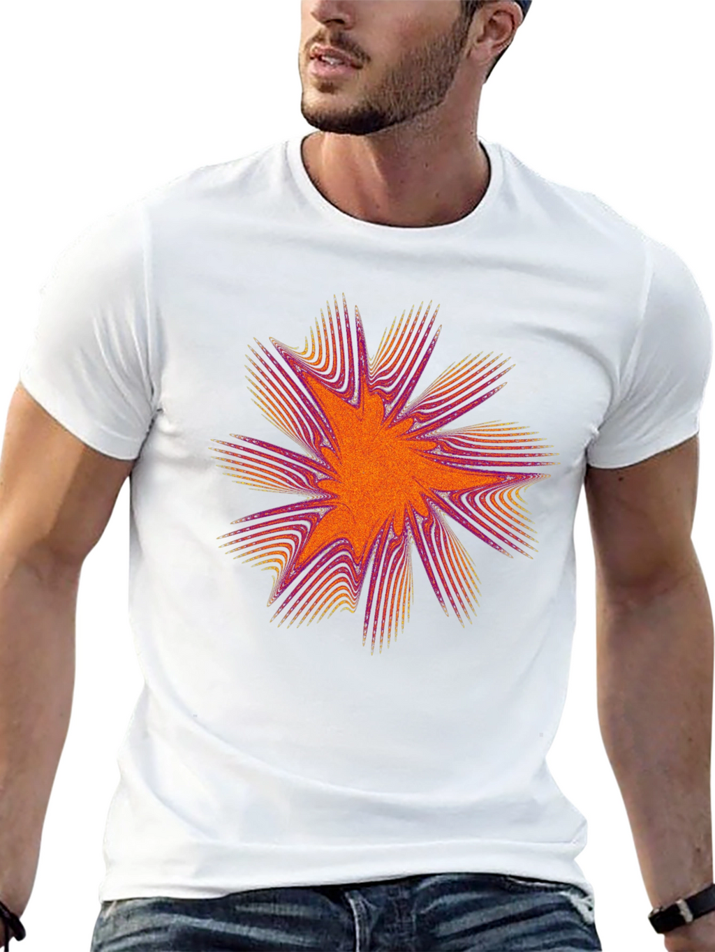 Abstract Burst Graphic Tee - Soft Cotton Comfort