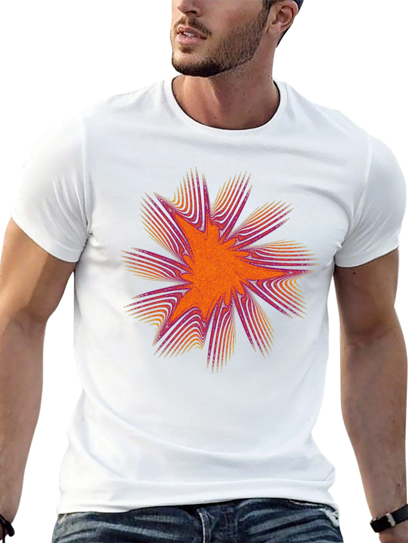 Abstract Burst Graphic Tee - Soft Cotton Comfort