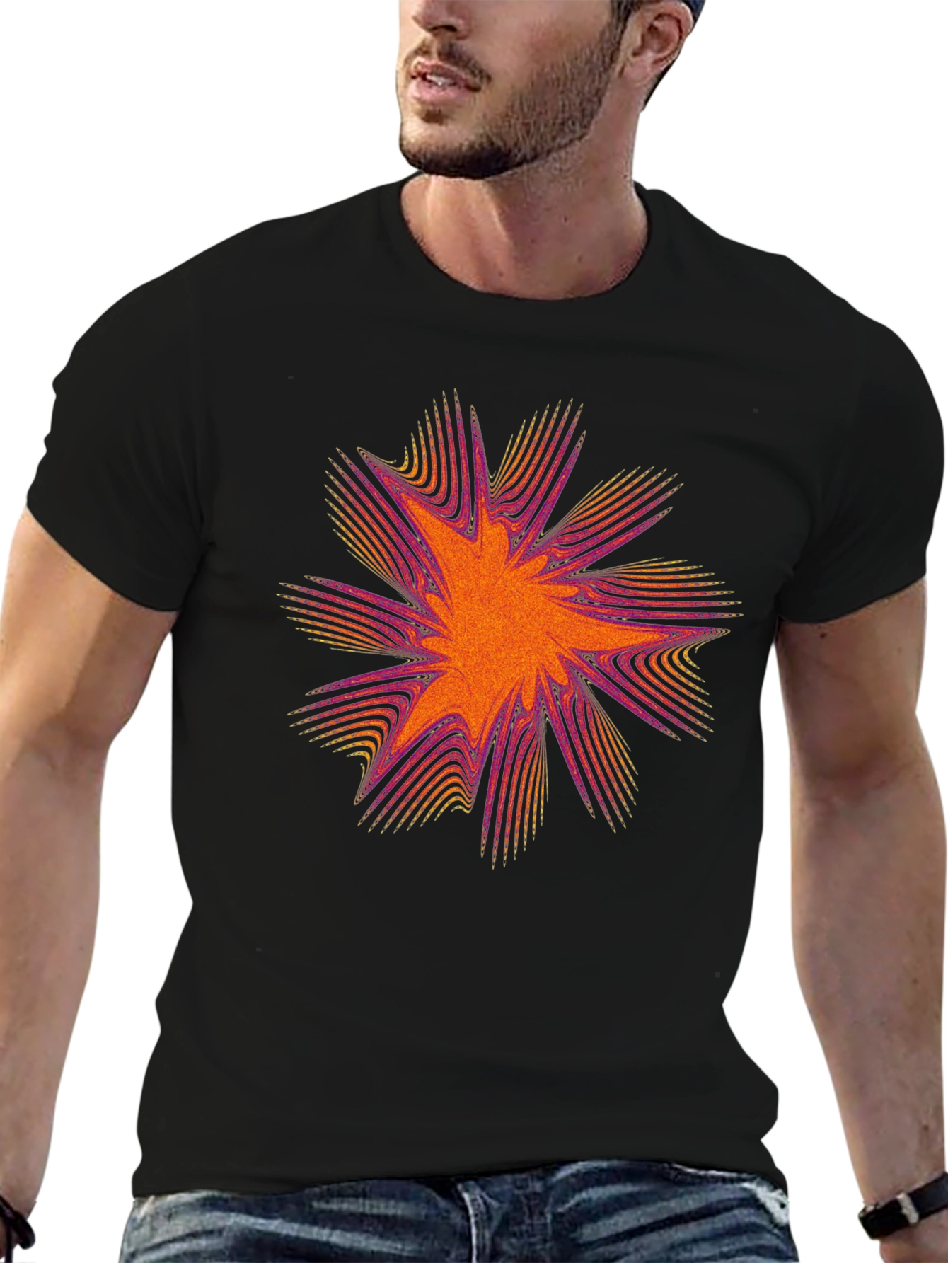 Abstract Burst Graphic Tee - Soft Cotton Comfort