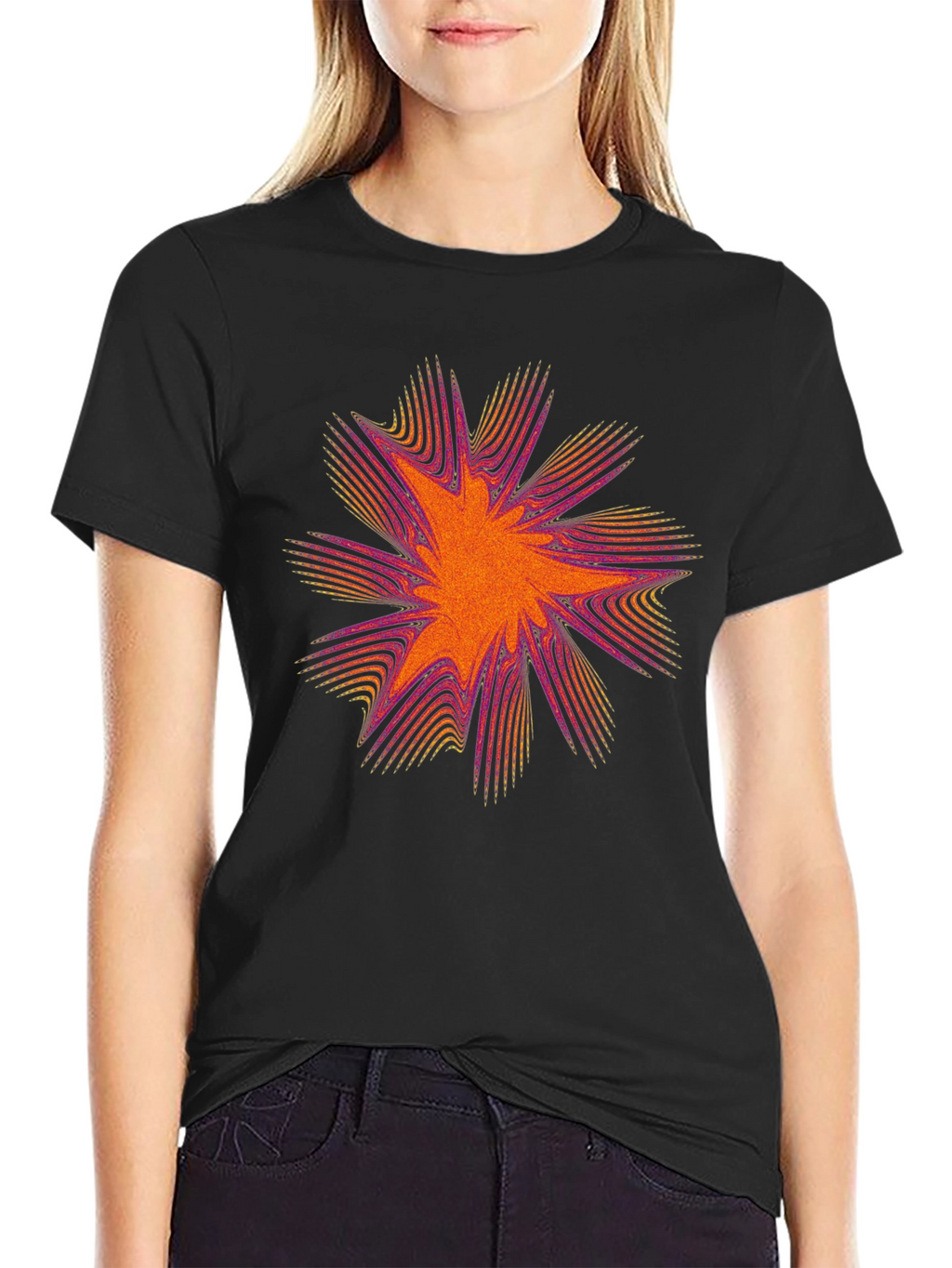 Abstract Burst Graphic Tee - Soft Cotton Comfort