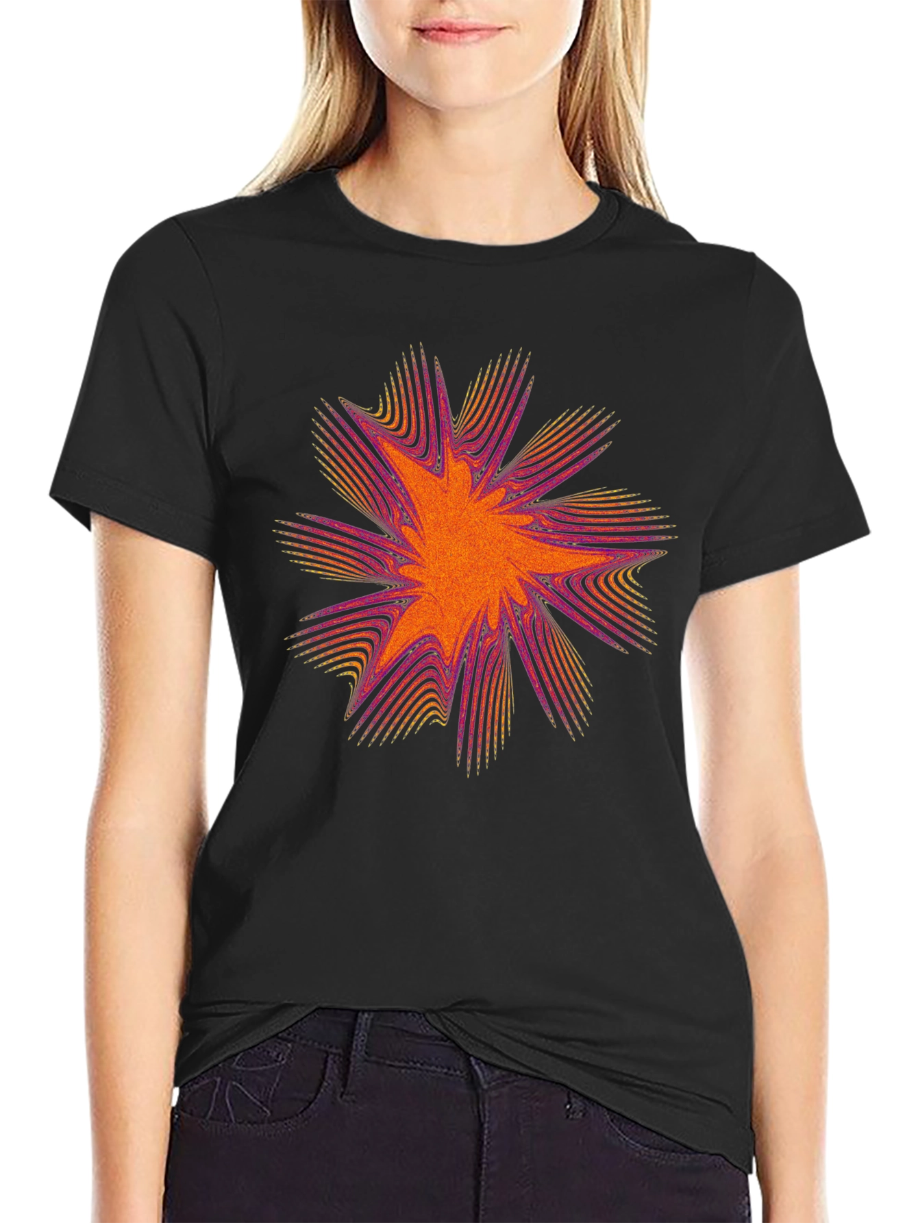 Abstract Burst Graphic Tee - Soft Cotton Comfort