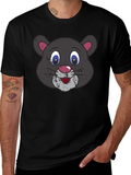 Cartoon Panther Graphic T-Shirt