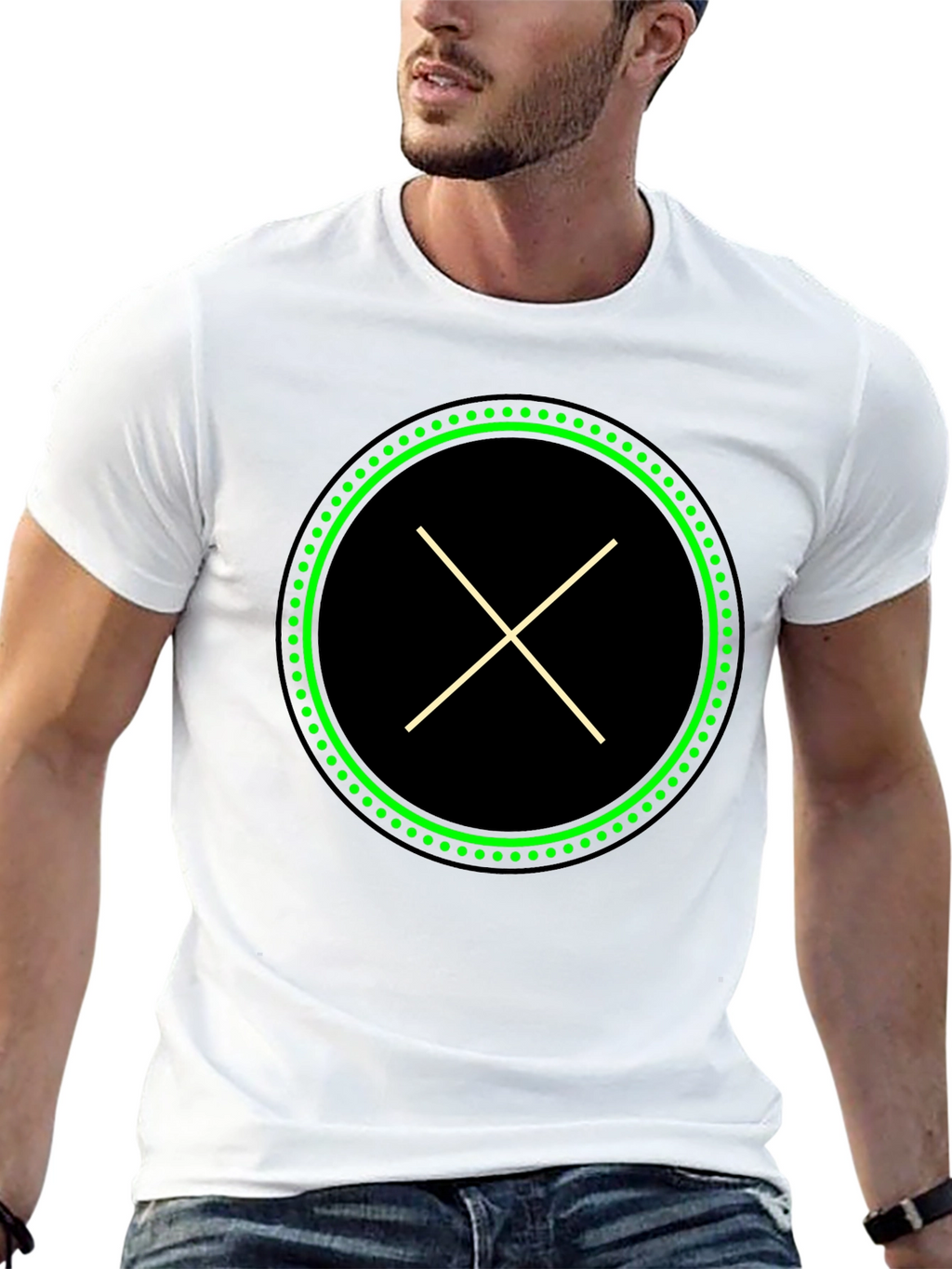 Modern X Graphic Black T-Shirt