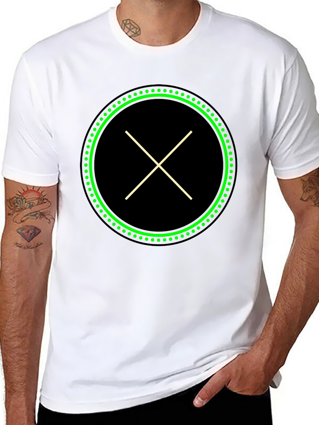 Modern X Graphic Black T-Shirt