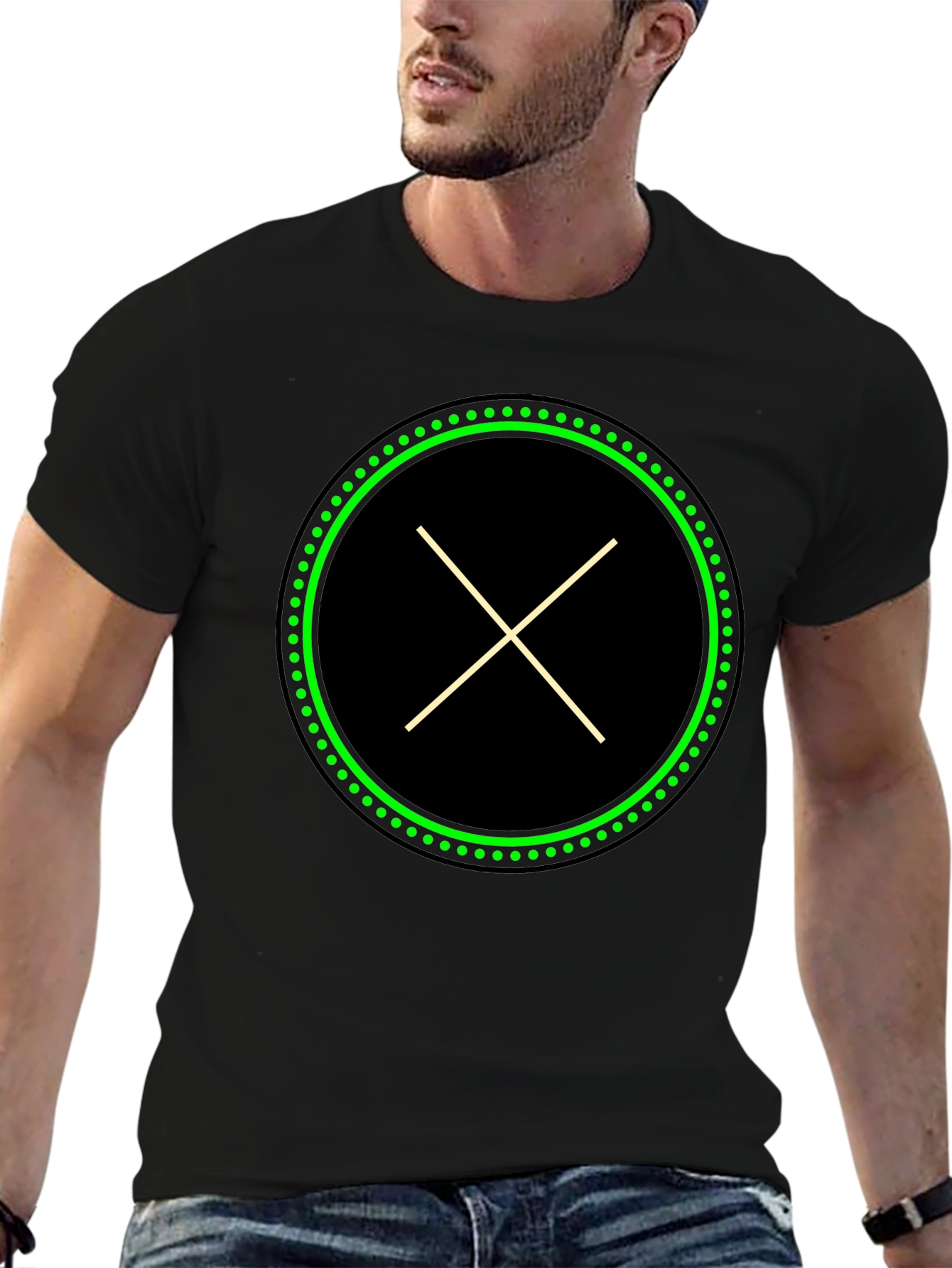 Modern X Graphic Black T-Shirt