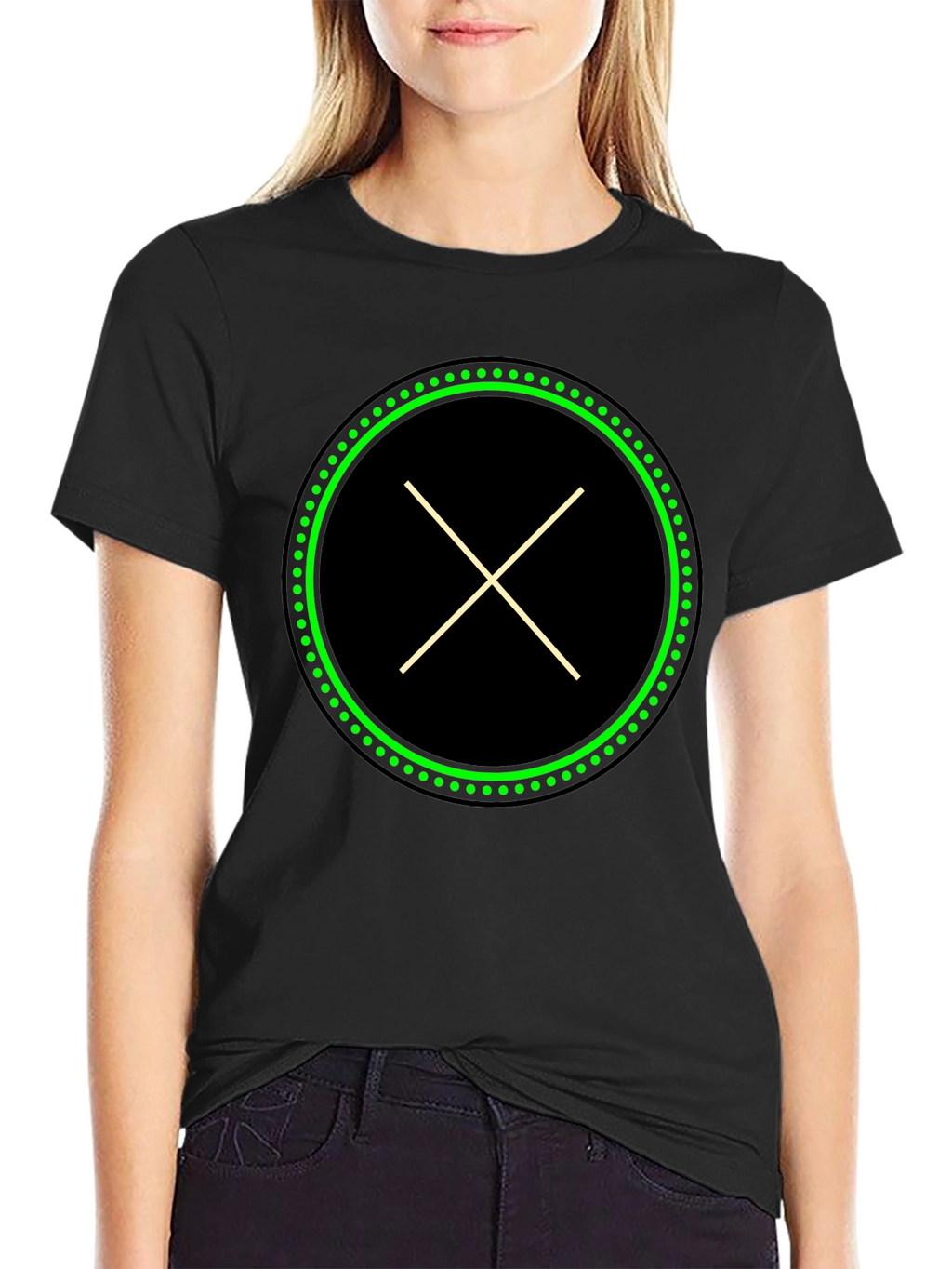 Modern X Graphic Black T-Shirt