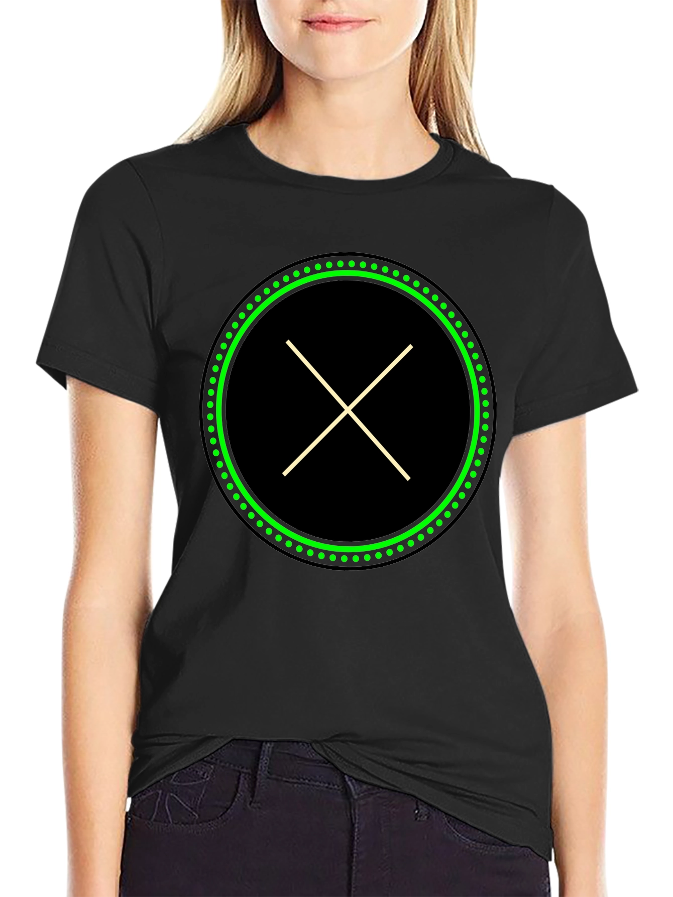 Modern X Graphic Black T-Shirt