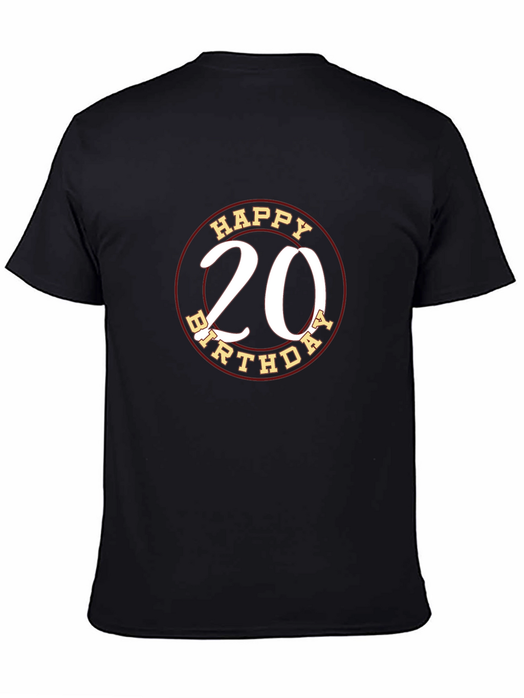 Happy 20th Birthday Graphic Tee - Black