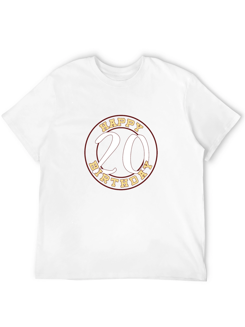 Happy 20th Birthday Graphic Tee - Black
