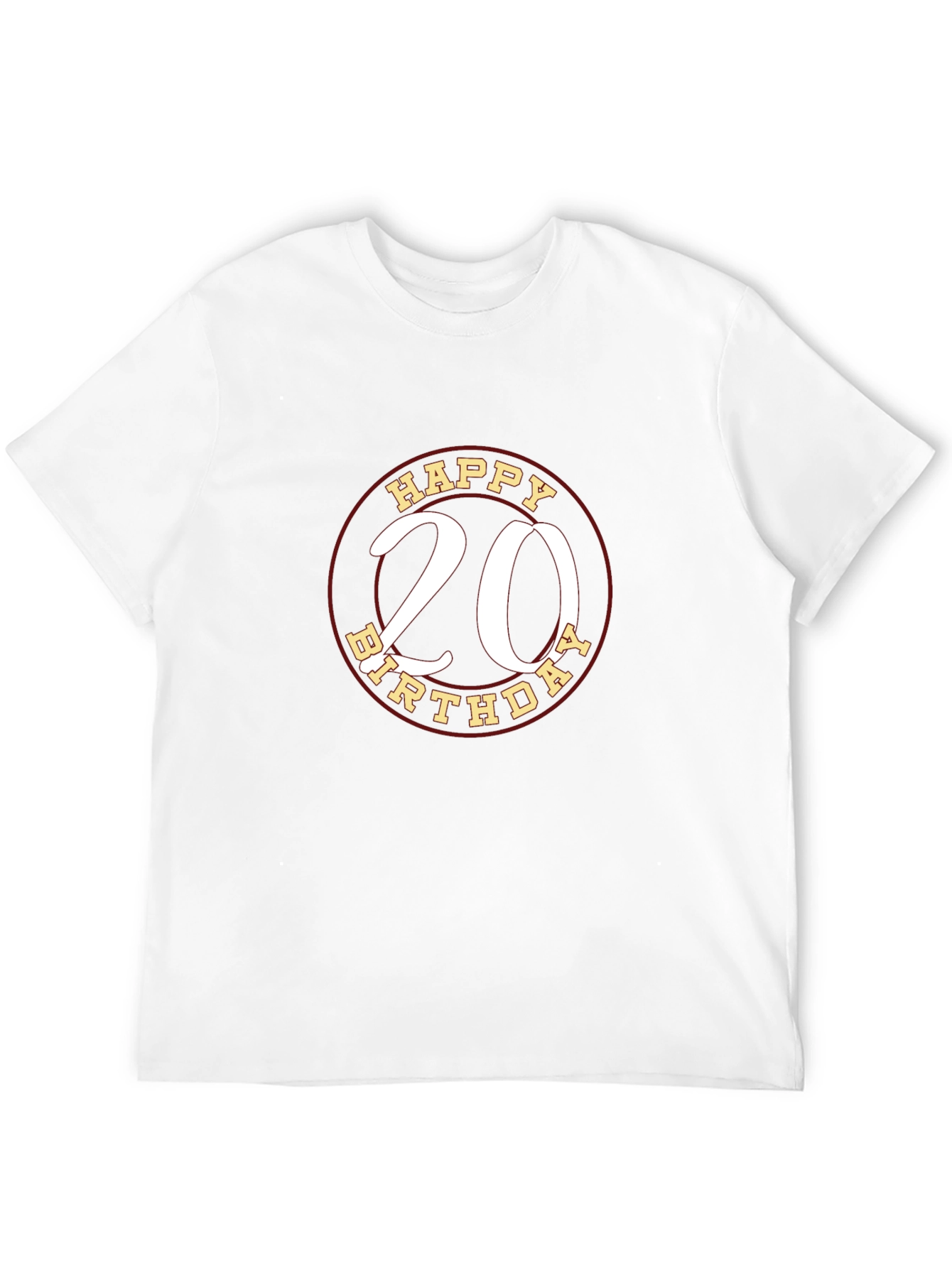 Happy 20th Birthday Graphic Tee - Black