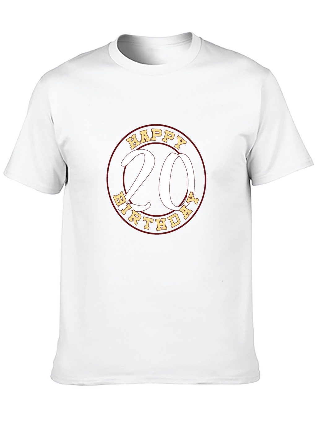 Happy 20th Birthday Graphic Tee - Black