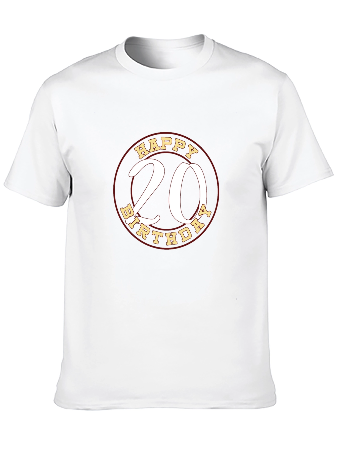 Happy 20th Birthday Graphic Tee - Black