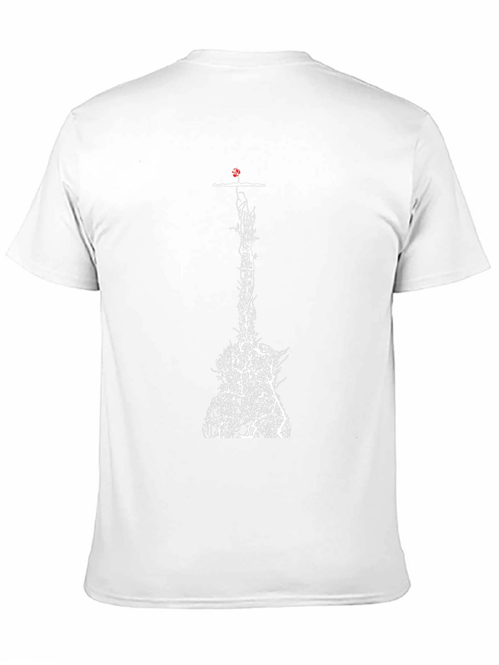 Abstract Tree Guitar Black T-Shirt