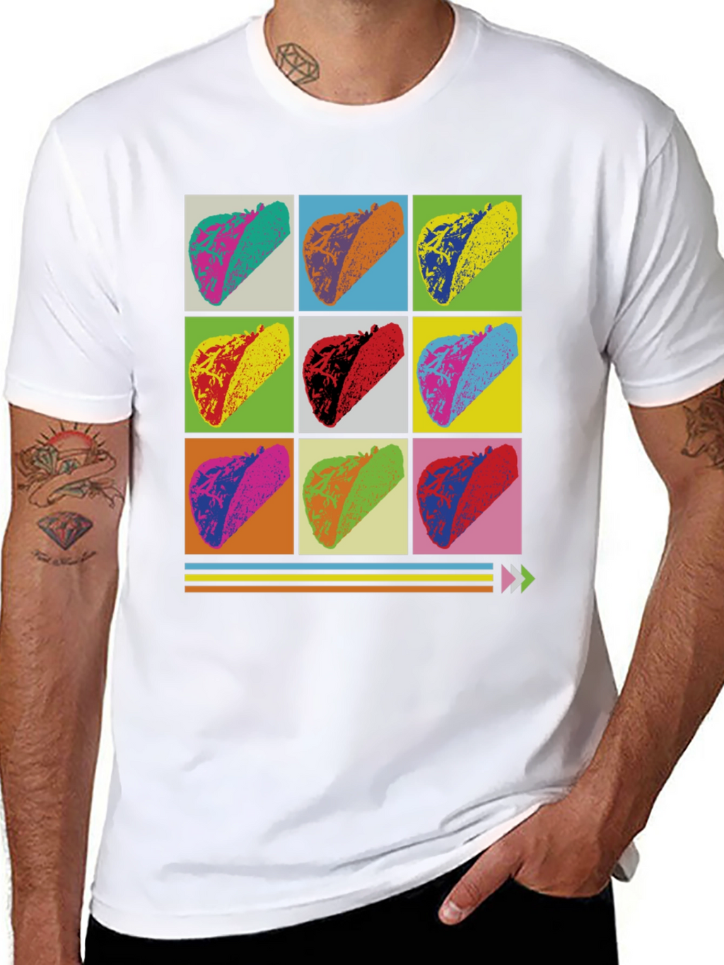 Pop Art Taco T-Shirt - Unique Foodie Design