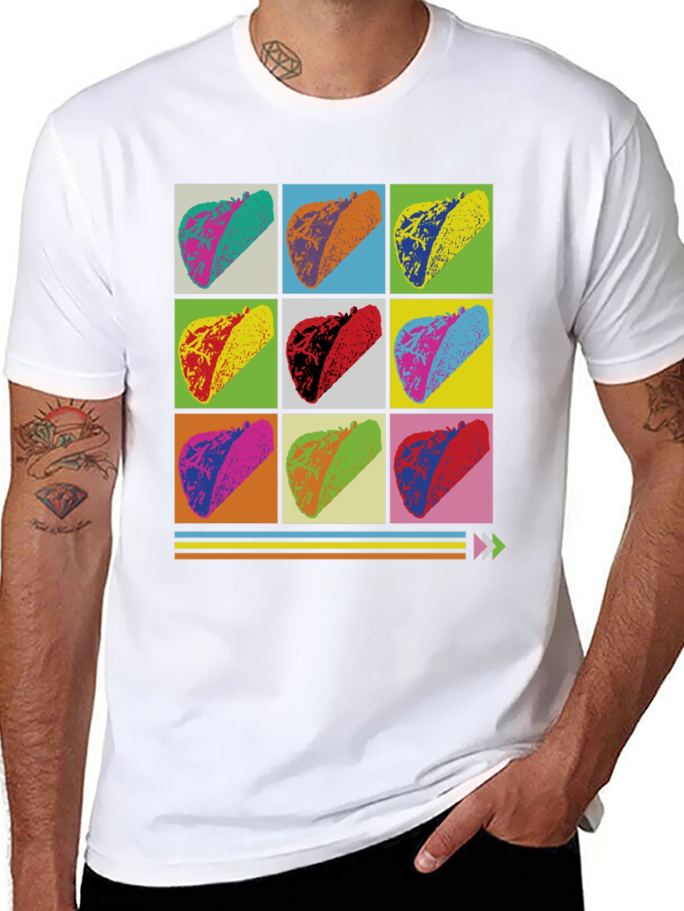 Pop Art Taco T-Shirt - Unique Foodie Design