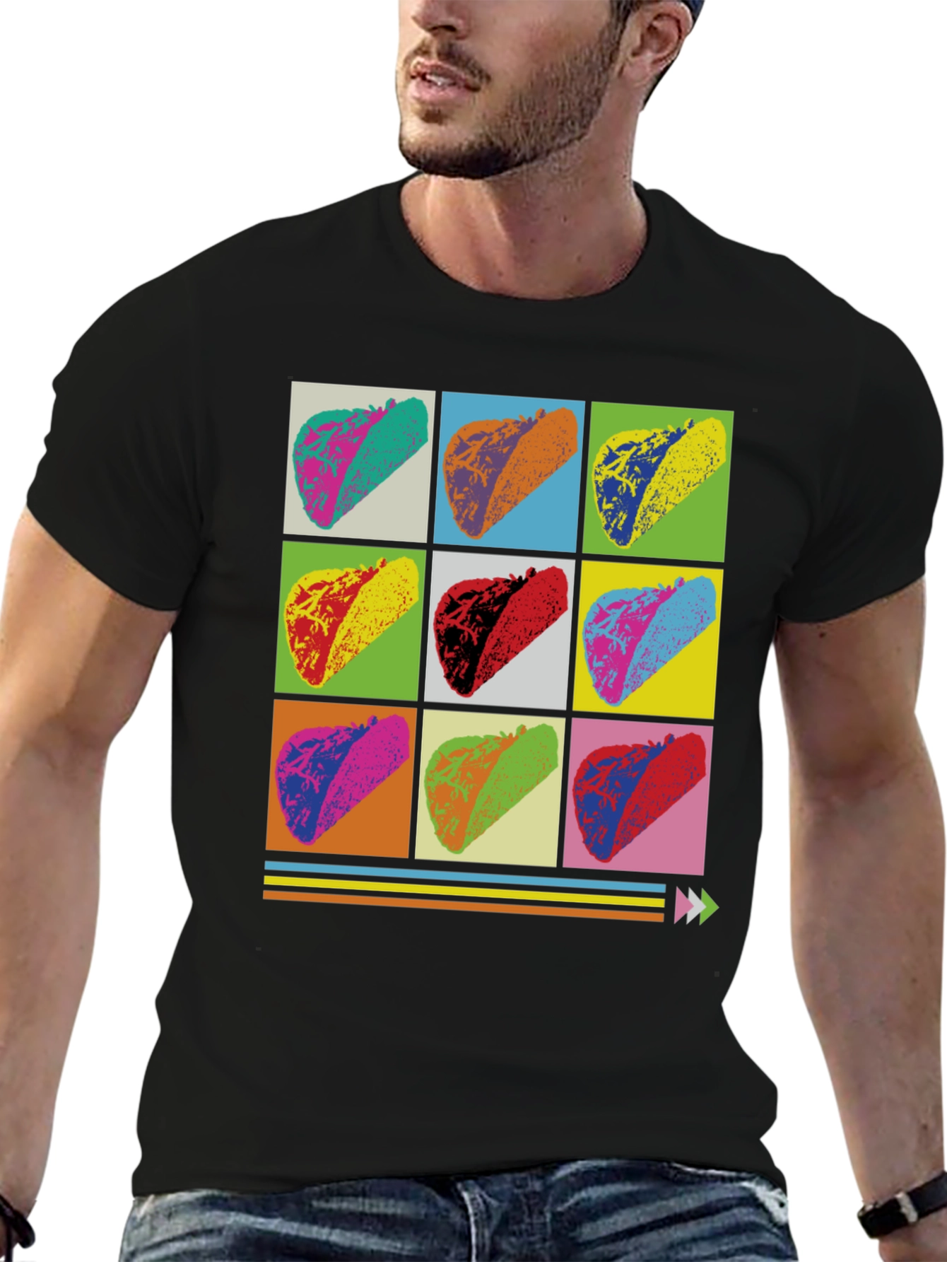 Pop Art Taco T-Shirt - Unique Foodie Design