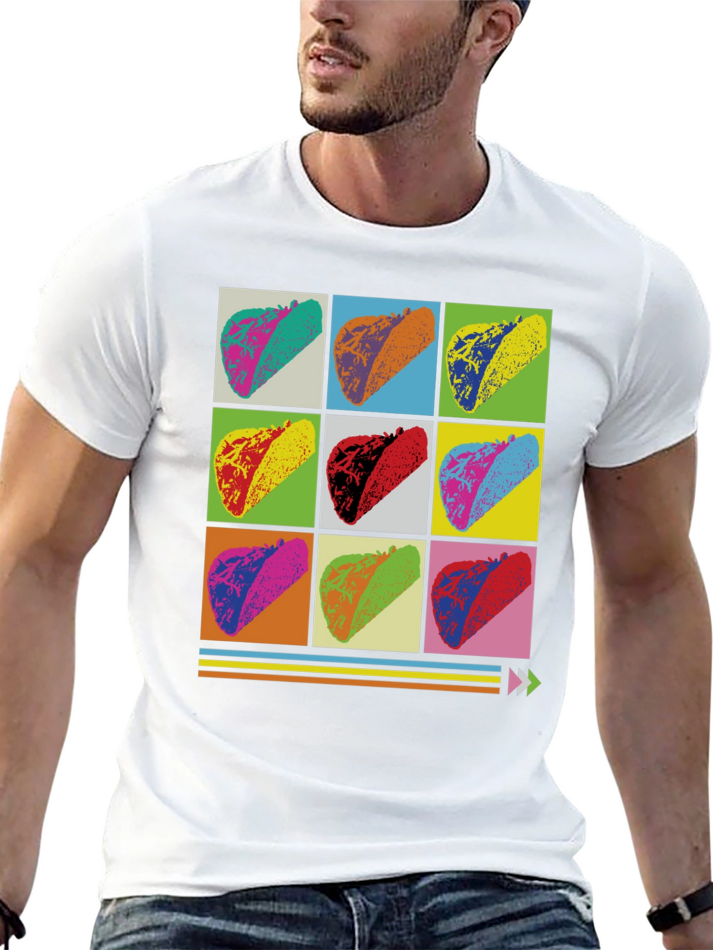 Pop Art Taco T-Shirt - Unique Foodie Design