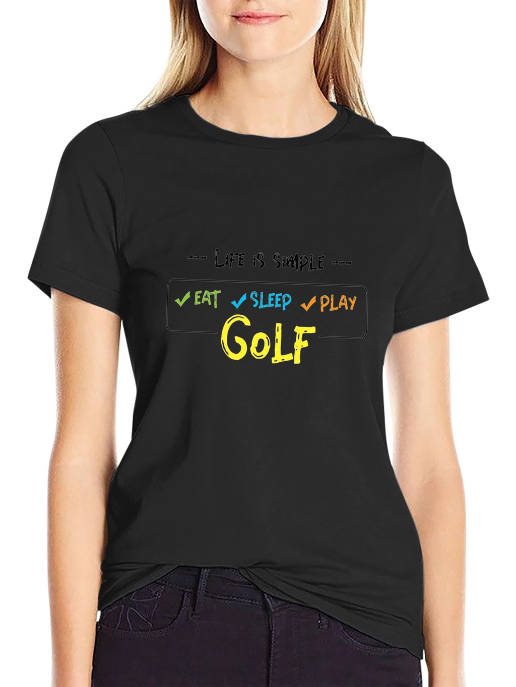 Life is Simple Eat Sleep Play Golf T-Shirt