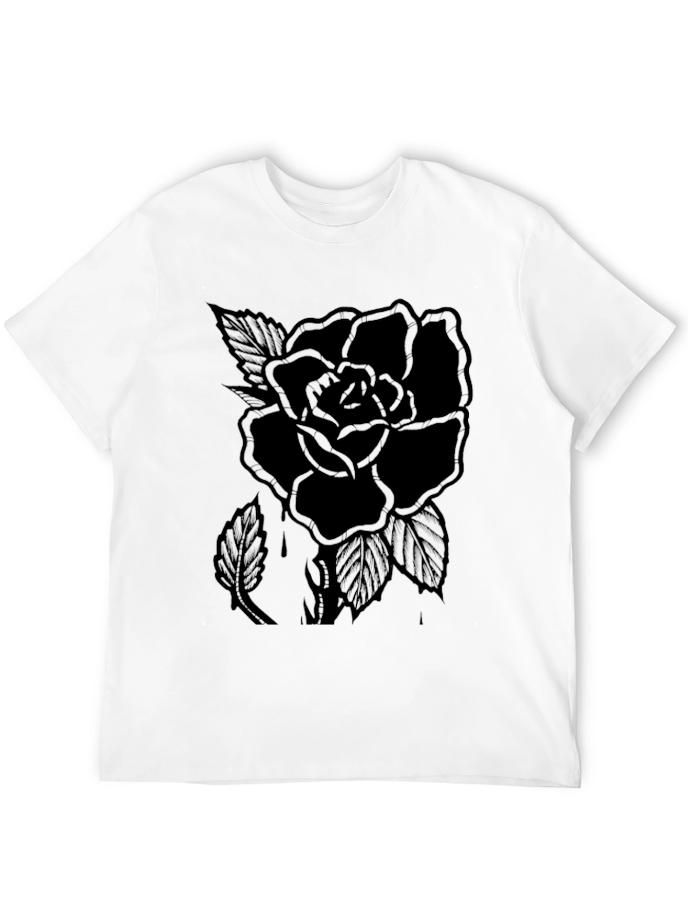 Black Rose Graphic Tee - Mens Classic Fit